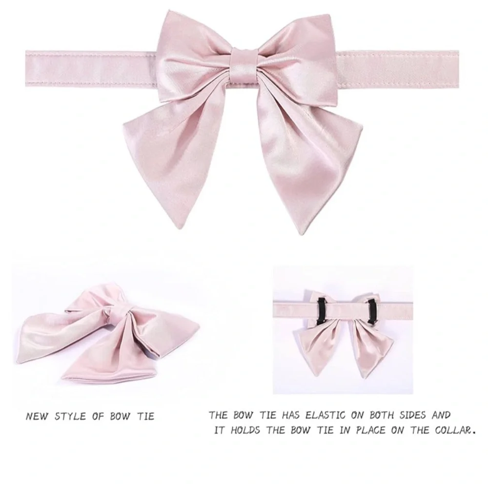 Pink Lionet Dog Bowtie (Detachable) Collar